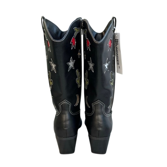 Western Boots Black Novelty Southwestern Cowgirl Desert Vibes Country Size 9 - Picture 4 of 10